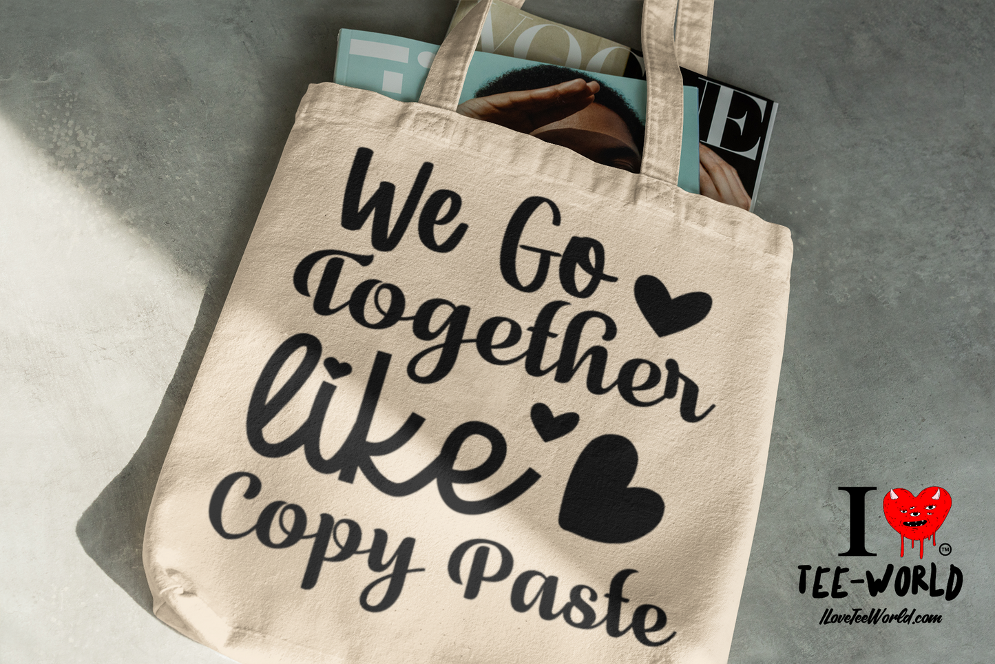 We Go Together Like Copy Paste. Tote Bag
