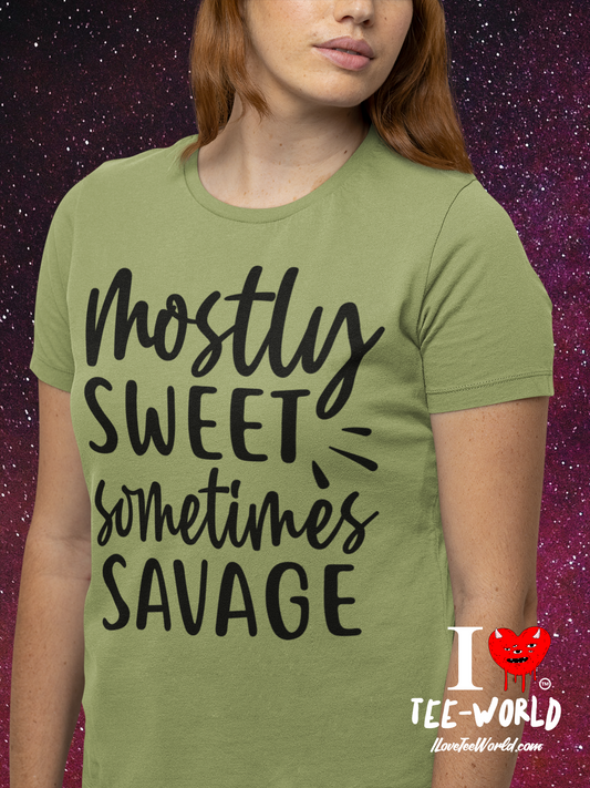 Mostly Sweet Sometimes Savage. Graphic T-shirt