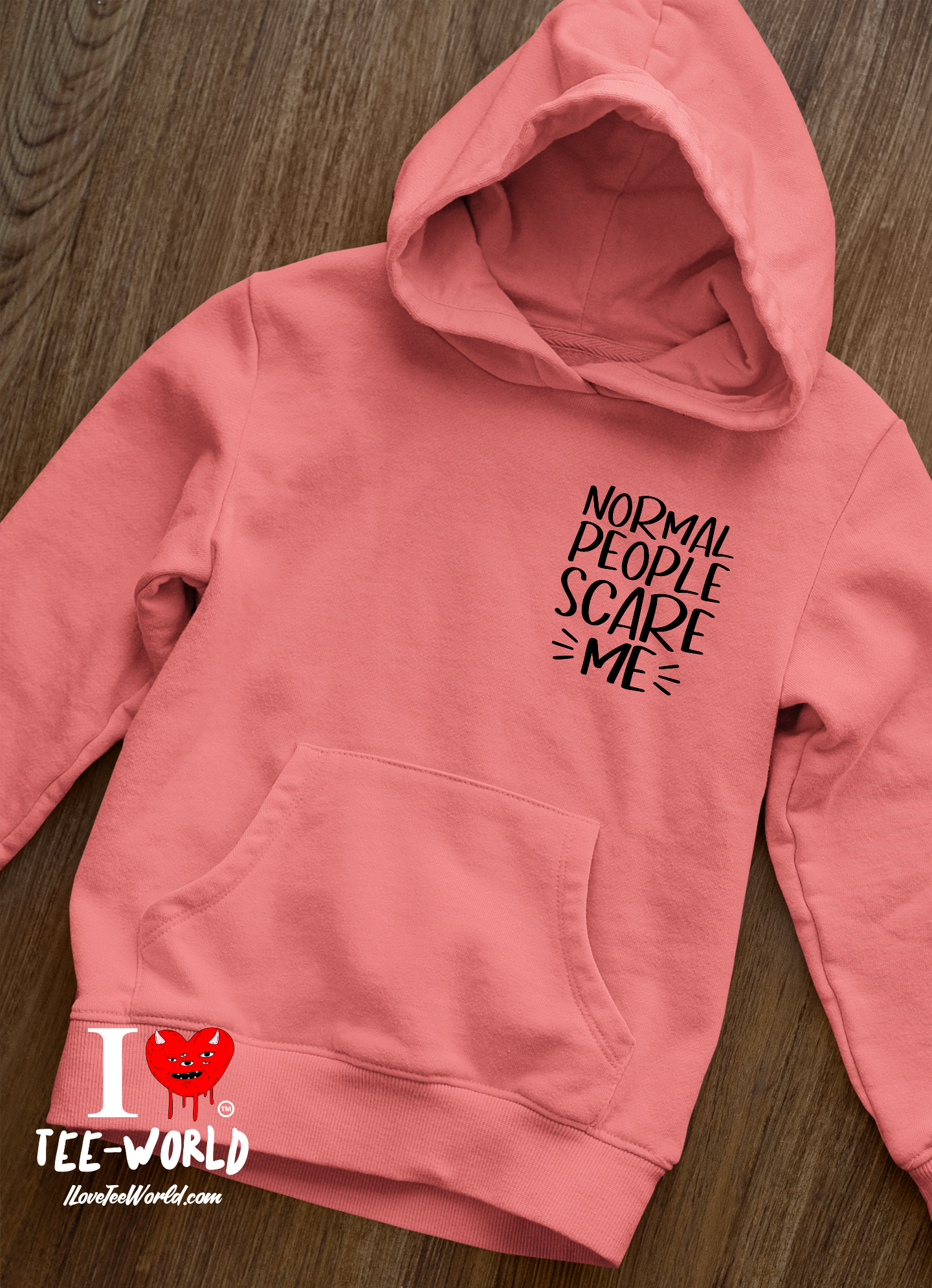 Normal People Scare Me. Graphic Hoodie