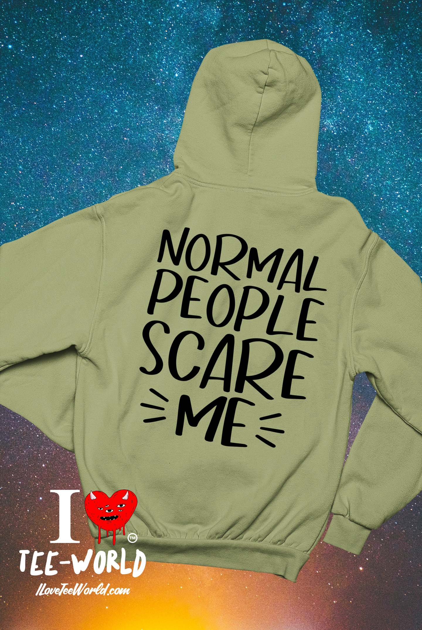 Normal People Scare Me. Graphic Hoodie