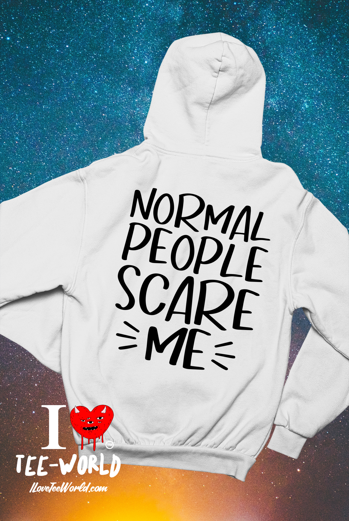 Normal People Scare Me. Graphic Hoodie