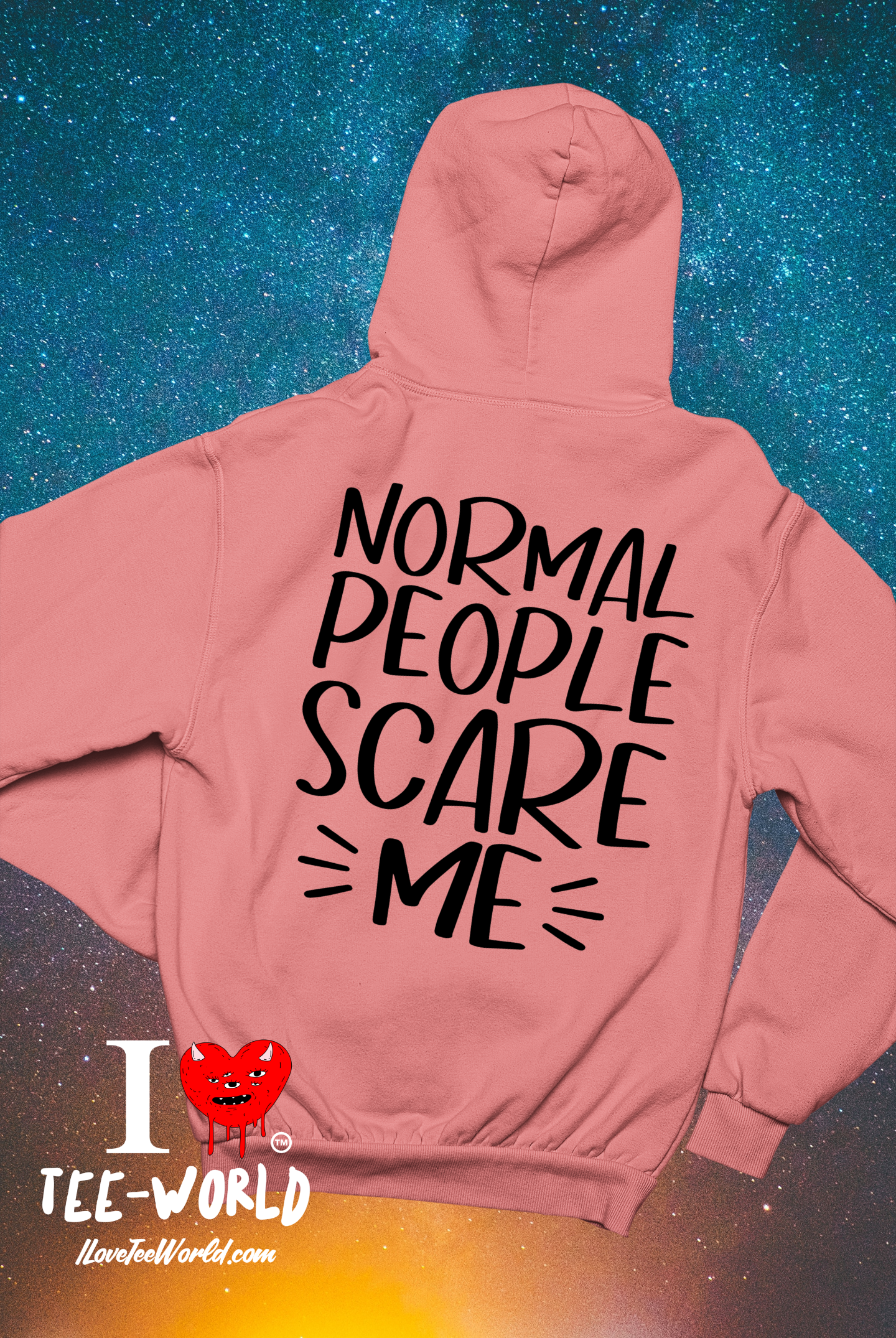 Normal People Scare Me. Graphic Hoodie