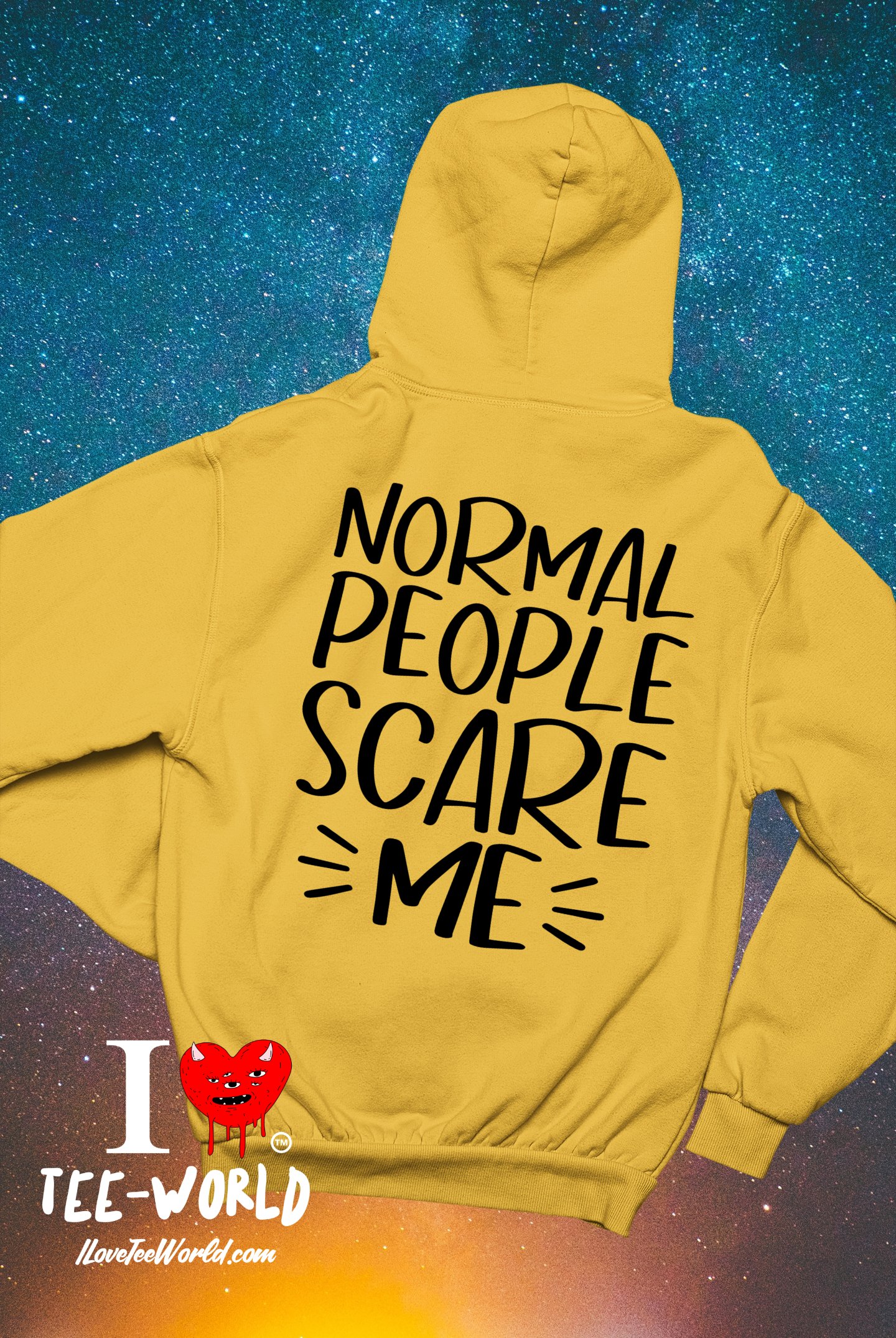 Normal People Scare Me. Graphic Hoodie